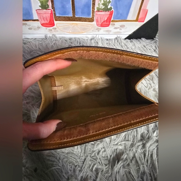 Celine Brown & Gold Vintage Signiture Monogram Small Clutch/Crossbody (EUC)(D03) - Picture 6 of 9
